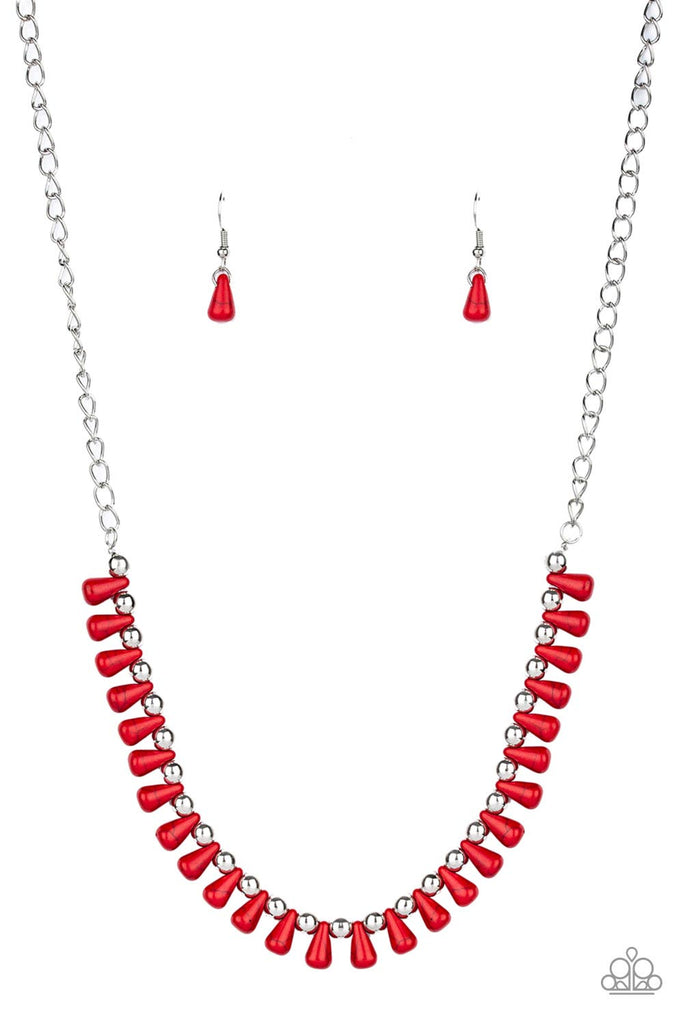 Paparazzi Necklaces - Seize the Sahara - Red – jewelryandbling.com
